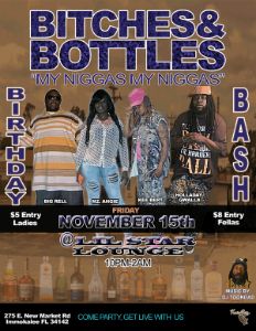 B-tches & Bottles flyer